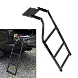 Wocch Universal Tailgate Ladder for Pickup Truck Accessories Upgrade 5 Heights Extendable Tailgate Step with Stainless Steel Self Drilling Hex Screws