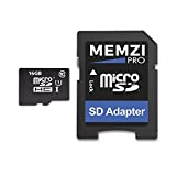 MEMZI PRO 16GB Class 10 90MB/s Micro SDHC Memory Card with SD Adapter for Nintendo Wii, Switch, Switch Lite or 2DS, 2DS XL, 3DS, 3DS XL, DSi XL, DSi Handheld Consoles