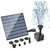 AISITIN DIY Solar Water Pump Kit, Solar Powered Water Fountain Pump with 6 Nozzles, DIY Water Feature Outdoor Fountain for Bird Bath, Ponds, Garden and Fish Tank