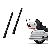 7- inch Short Motorcycle Antenna Replacement for Harley Davidson 1989-2022 Touring Electra Glide Ultra Classic Custom Flexible Rubber (2 Pack)