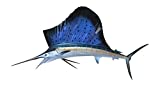 58" Sailfish Half Sided Fish Mount Replica, Affordable Coastal Decor - Indoors Or Outside.