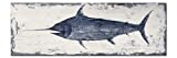 Bedroom Wall Art Ocean Sea Wall Decor Indigo Blue Swordfish Picture Artwork Painting Print Nautical Bathroom Art Pictures Framed Canvas Prints Ready to Hang (Dark Blue, 36Wx12L)