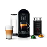 Nespresso BNV450IBL VertuoPlus Espresso Machine with Aeroccino by Breville, Ink Black