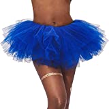 Victray Tulle Tutu Skirt Ballet Dance Skirts Layered Tutu Skirt Party Festival Costume for Women (Navy Blue)