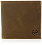 Ariat Men's Distressed Oversized Bifold Western Wallet, Tan, One Size