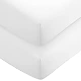 Bare Home 2-Pack Fitted Bottom Sheets Queen - Premium 1800 Ultra-Soft Microfiber - Deep Pocket (Queen, White)