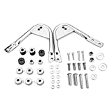 Chrome Detachable Rear Docking Hardware Kit Compatible with Two-Up Mounting Rack Tour Pack Pak Compatible with Harley Touring Road King Street Road Electra Glide FLH FLHX FLHR FLTR 1997-2008