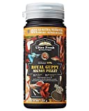 Ultra Fresh Royal Guppy Mignon Pellet, All Natural Guppy Food, Sword Prawns, Spirulina, Highly Nutritious, for Cleaner Water and More Vibrant Color 1.87 oz