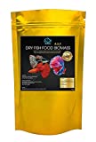 A.D.P. Biomass 100 g. Special High Protein 56.4% Tropical Fish Food Growth Fast Color Enhancer Guppy Betta Feed Slow Sinking Pellets 400 Microns for All Small to Medium Fish & Fry Newborn Fish Care