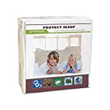 Greaton Protector, Ultra Soft-Premium Breathable and Noiseless Cover, Water Proof, Zippered, Fits Mattress 6 to 9, Queen, White