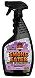 Smoke Eater - Breaks Down Smoke Odor at The Molecular Level - Eliminates Cigarette, Cigar or Pot Smoke On Clothes, in Cars, Boats, Homes, and Office - 22 oz Travel Spray Bottle (Lavender)