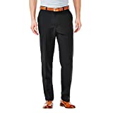 Haggar mens Haggar Men's Cool 18 Classic Fit Hidden Expandable Waist Pant , Black, 36x29