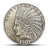 MarshLing Antique Liberty Indian Head Ten-Dollars Coin - Great American Commemorative Old Coins- Uncirculated Morgan Dollars-Discover History of US Coins Perfect Quality