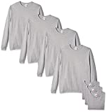 Hanes mens Essentials Long Sleeve T-shirt Value Pack (4-pack) fashion t shirts, Light Steel, Large US