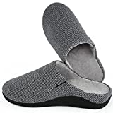 Orthotic Slippers with Arch Support, Orthopedic House Slipper with Adjustable Strap for Men Women Plantar Fasciitis Flat Foot by V.Step, Grey W9.5/M7.5