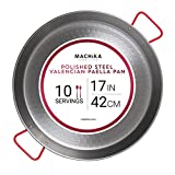 Machika Polished Steel Paella Pan 17 inch (42 cm)