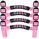 4 x Roll Bar Grab Handles Grip Handle for Jeep Wrangler YJ TJ JK JKU JL JLU Sports Sahara Freedom Rubicon X & Unlimited 1955-2022 (Pink)