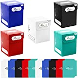 Quiver Time 100+ Standard Deck Blocks with 2 Dividers/Card Deck Box - Set of 5 MTG Deck Box - Compatible with Magic Commander, Pokemon, Yugioh & other TCG cards - (White, Black, Blue, Red & Green)