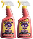 Wizards - Mist-N-Shine Professional Car Detailing with a High-Gloss Finish and Surface Protection Spray (2 Pack, 22 oz. Each Bottle)