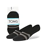 TOMS Ultimate No Show Socks, Non-Slip, Low Cut, Invisible, Black, Small
