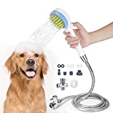 Kozci Dog Shower Attachment for Bathtub Faucet, Dog Washing Shower Head with Hose and Diverter Valve, Fast and Easy Home Pet Bathing Supplies (Blue)