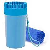 Upgrade Dog Paw Cleaner Dog Cleaner Portable with Towel Dog Cleaning Brush Paw Cleaner for Dogs and Cats