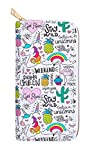 Drama Queen Wallet for Women - Multi-Purpose Designer Travel Wallet with Unicorn Rainbow & Animal Print - Multi-pocket Long Hand Purse for Kids & Teen Girls