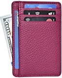 Cute Leather Wallets for Women RFID Blocking Smart Minimalist Card Holder Wallet