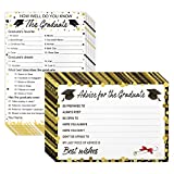 Graduation Party Games - 50 Pcs How Well Do You Know The Graduate and Advice for The Graduate Game Cards for High School College Grad Celebration