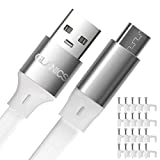 Micro USB Cable 15FT, GLANICS 2 Pack 15FT Micro USB Extension Cable, Charging and Data Sync Cable for Wyze Cam, Wyze Camera, Furbo Dog Camera, Cloud Cam, Blink Camera, Smartphones, Mobile Powe, White