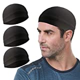 3 Pack Cooling Skull Cap Helmet Liner Sweat Wicking Cycling Running Hat for Men Women