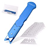 FOSHIO Vinyl Wrapping Paper Cutter with 10PCS Cutter Blades, Blue Gap Cutting Trimmer Box Cutter Wallpaper Tools Utility Knife Car Wrap Kit