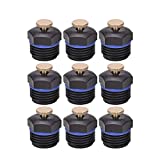 Yahpetes 9 Pcs Garden Misting Nozzles 1/2" Adjustable Garden Lawn Water Spray Misting Nozzle 360-rotating Agricultural Lawn Watering atomizing Greenhouse Spray Irrigation atomizing Micro Sprinkler