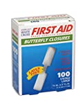 MAGID AM WHT CRS MP60333 American White Cross Medium and Large Butterfly Wound Closures, 0.5" x 2.75", Flesh (Pack of 100)