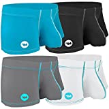 Real Men - Mens Bulge Pouch Boxer Brief Ice Silk 4 Pack (Large) - Well Endowed Enhancing Underwear