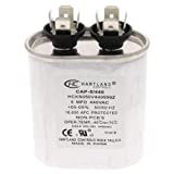 5 MFD Capacitor 370 or 440 VAC 5uf Oval Run Capacitor for Fan Motor Blower Condenser in Air Handler Straight Cool or Heat Pump Air Conditioner and Pool Pumps by The HVAC Genius