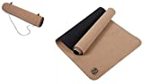Hautest Health Cork and Natural Rubber Yoga Mat Includes Carrying Strap, 72"x24" Thick Non-Slip Fitness Mat For Pilates, Bikrim Yoga, Hot Yoga, and Floor Exercises