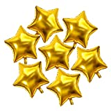 10inch Twinkle Little Gold Stars Shaped Foil Mylar Balloons 1st Birthday Baby Shower Helium Balloons Wedding Shower New Years Graduation Party Favors Balloons Decorations, 50PC