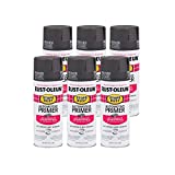 Rust-Oleum 2089830-6PK Stops Rust Automotive Spray Primer, 12 oz, Dark Gray, 6 Pack