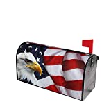 Sunshineyan Patriotic Eagles Mailbox Covers Magnetic Spring Mailbox Covers American Flag 21" X 18" Mailbox Flag Wraps Post Letter Box Cover Garden Decorations Outdoor