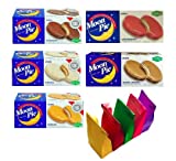 Moon Pie - Complete Variety Pack - All 5 Flavors 5 Boxes Salted Caramel Chocolate Strawberry Banana Vanilla 6 Moon pies per box, 30 pies tota Bonus 5 x Colored Lunch Bags