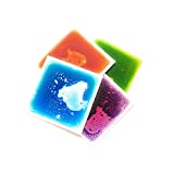 LittleAge Sensory Floor Tiles, Pack of 4 (11.8" by 11.8" Each), Colorful Liquid Tiles Play-Mat for Kids