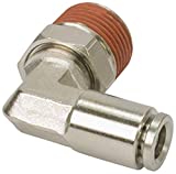 VIAIR 11446 1/4" NPT(M) to 1/4" Airline 90 Degree Swivel Elbow Fitting (DOT Approved) (Pack of 2)