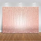 Mocsicka Rose Gold Glitter Backdrop 7x5ft Sweet 16th Girl's Birthday Party Decorations Photo Backdrops Bridal Shower Baby Shower Photography Background