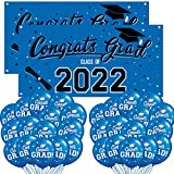 Graduation Backdrop Banner Car Parade Banner Balloons Party Decoration 2022 - Congrats Grad Class of 2022 Balloons Graduation Party Decoration Supplies for College High School