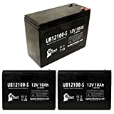 3 Pack Replacement for Neuton Mowers CE6 Battery - Replacement UB12100-S Universal Sealed Lead Acid Battery (12V, 10Ah, 10000mAh, F2 Terminal, AGM, SLA)