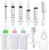 Cassielhouse Pet Feeding Bottle,pet Feeding Tool,Pet Syringe,Pet Nursing kit,Pet Puppy Bottles,Pet Pill Shooter Dispenser,Dog cat Feeding Bottle,Small Animal Silicone Nipples