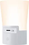 GE Ultrabrite Dimmable Sconce LED Night Light GEPlug-In, Energy Efficient, Dusk-to-Dawn Sensor, Adjustable Brightness, Ideal for Bedroom, Bathroom, Hallway, Nursery, White, 45123, 1 Pack,