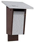 Recycled Plastic Sparrow Resistant Bluebird House, Gray and Brown