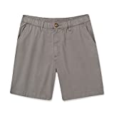 Chubbies Mens Short Shorts 7 Inseam, Stretch Casual Chino, Grey, Large